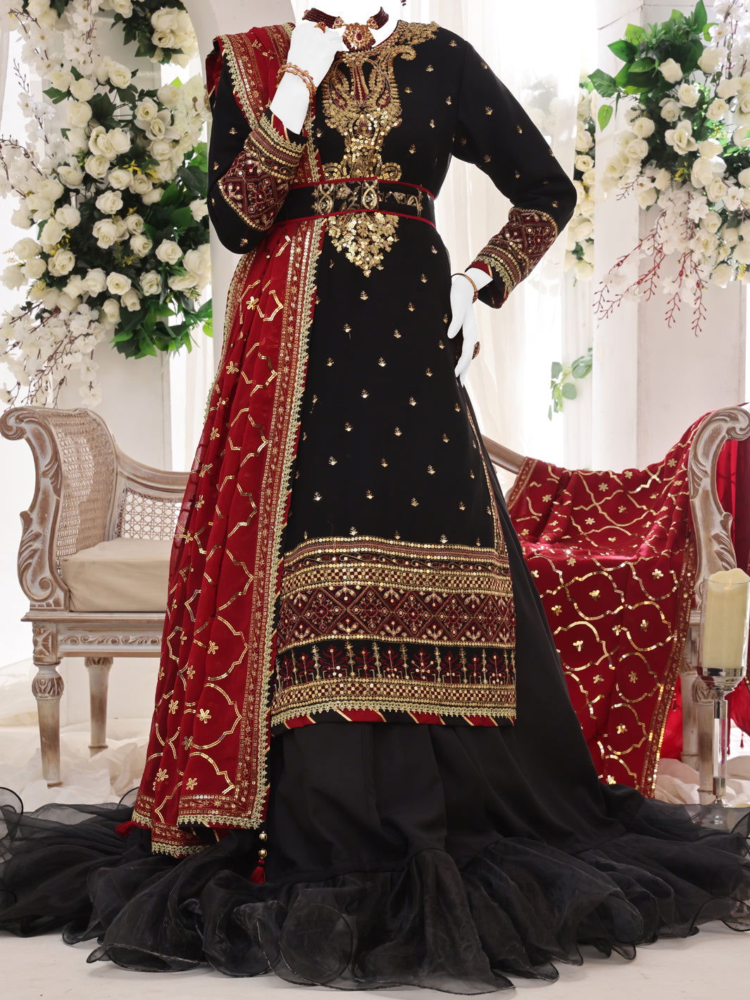 Gul-E-Posh By Panjnad Embroidered Chiffon Unstitched 3 Piece - Jotey