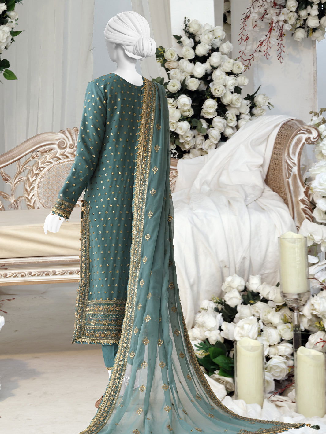 Gul-E-Posh By Panjnad Embroidered Chiffon Unstitched 3 Piece - Jotey