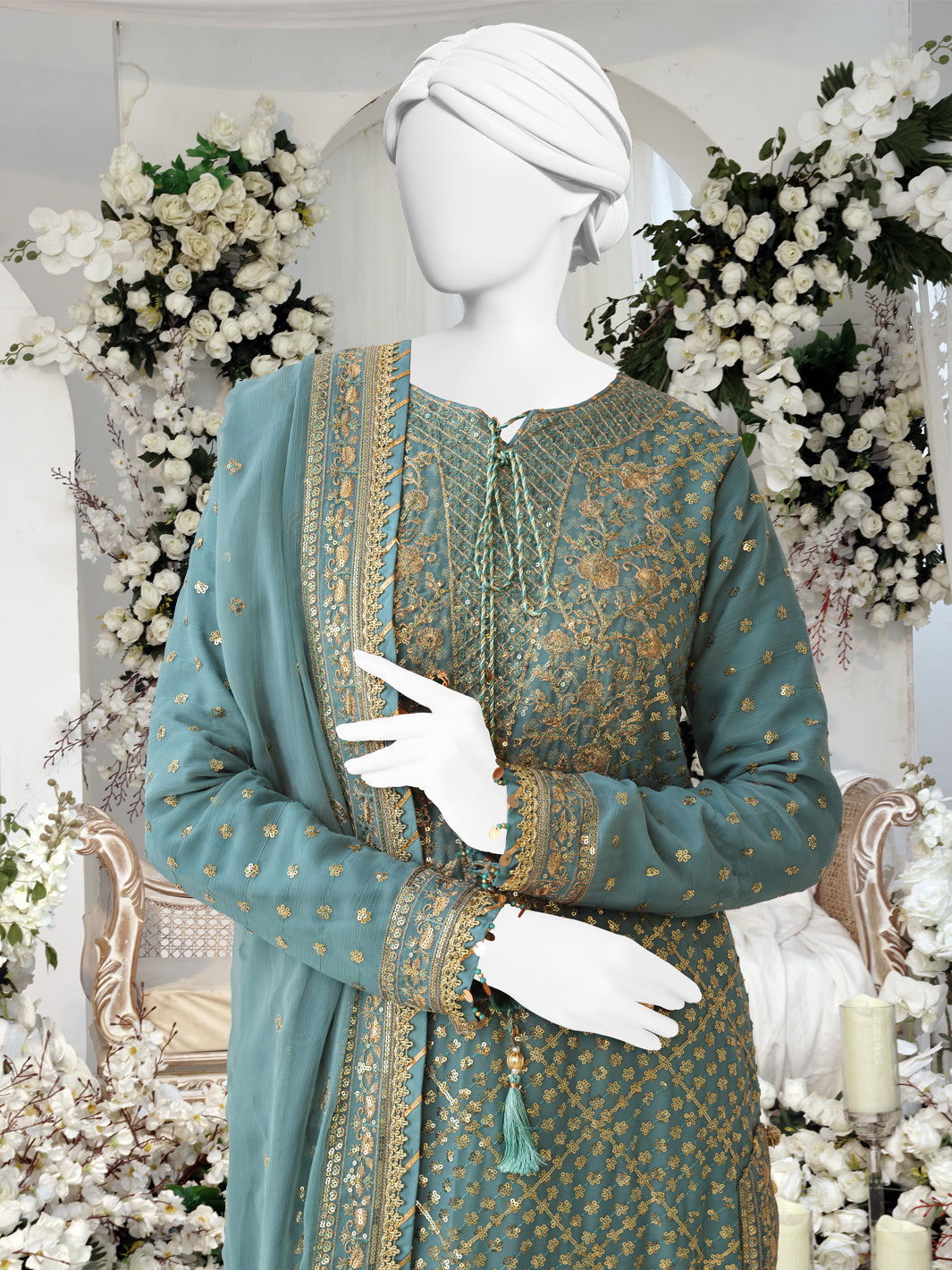 Gul-E-Posh By Panjnad Embroidered Chiffon Unstitched 3 Piece - Jotey