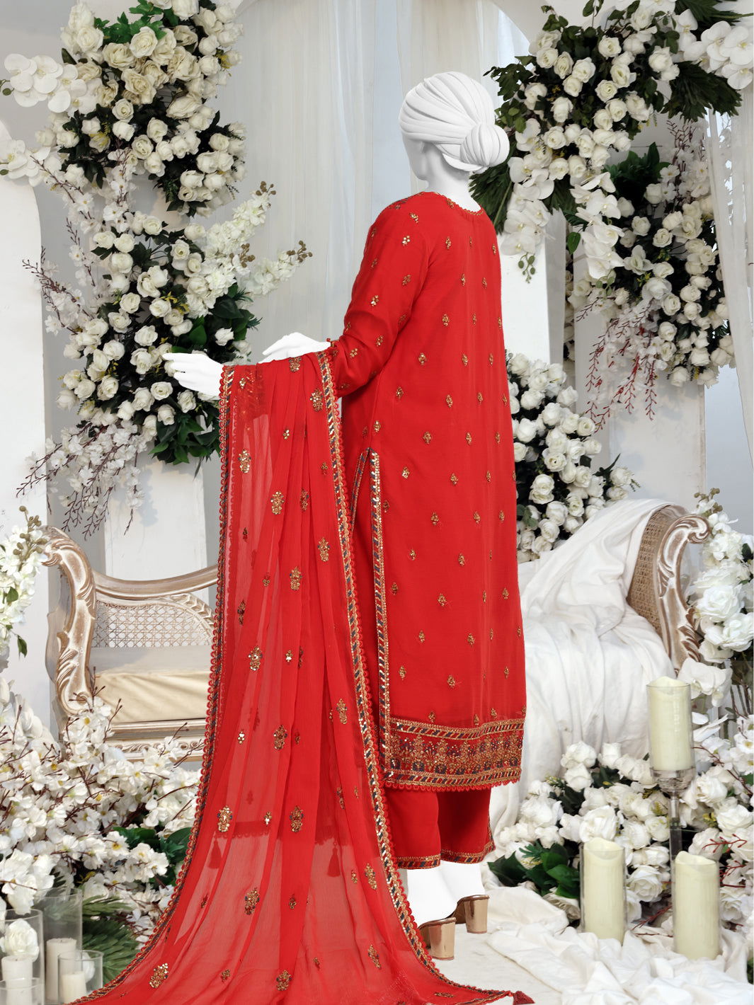 Gul-E-Posh By Panjnad Embroidered Chiffon Unstitched 3 Piece - Jotey
