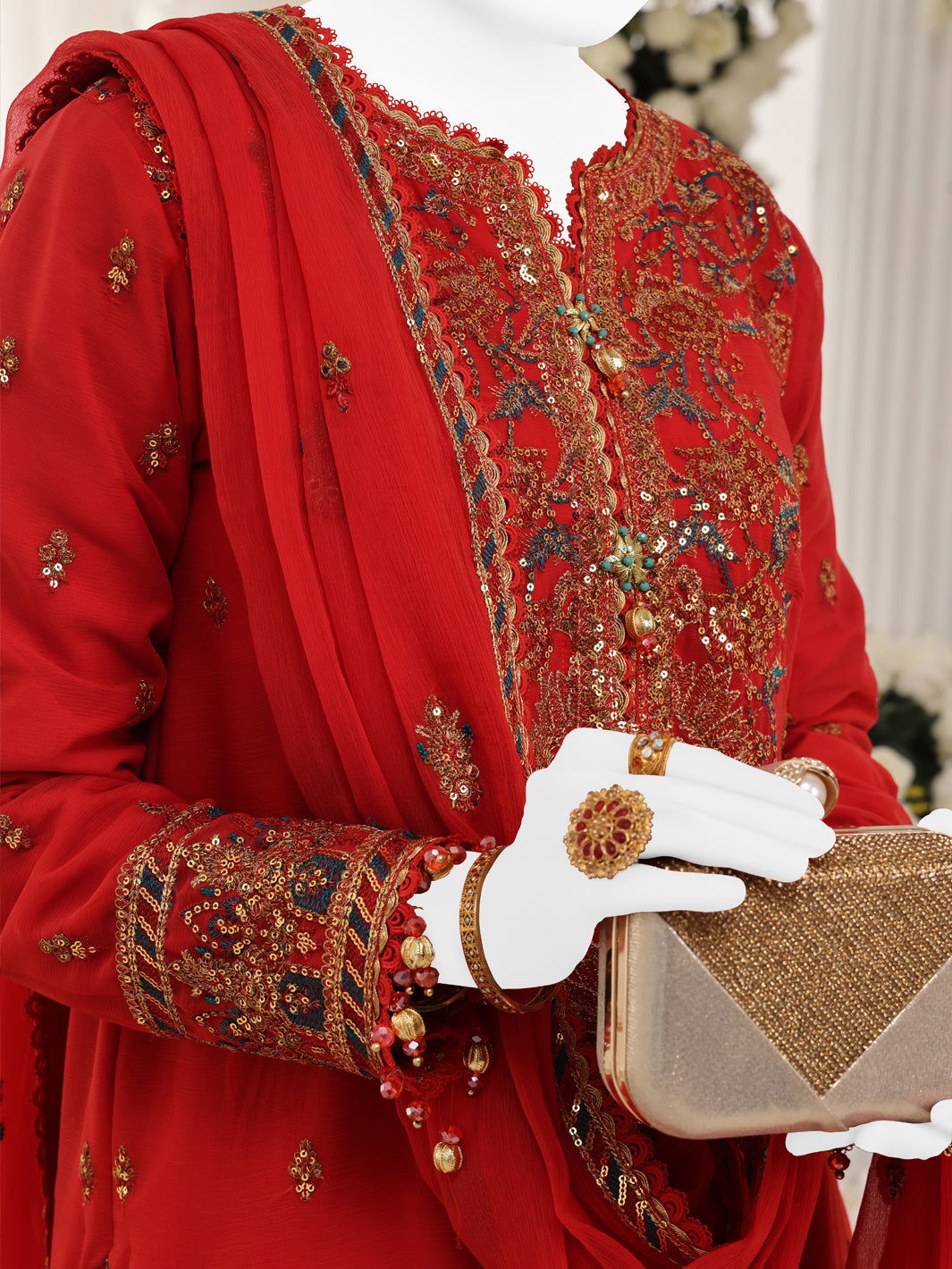 Gul-E-Posh By Panjnad Embroidered Chiffon Unstitched 3 Piece - Jotey
