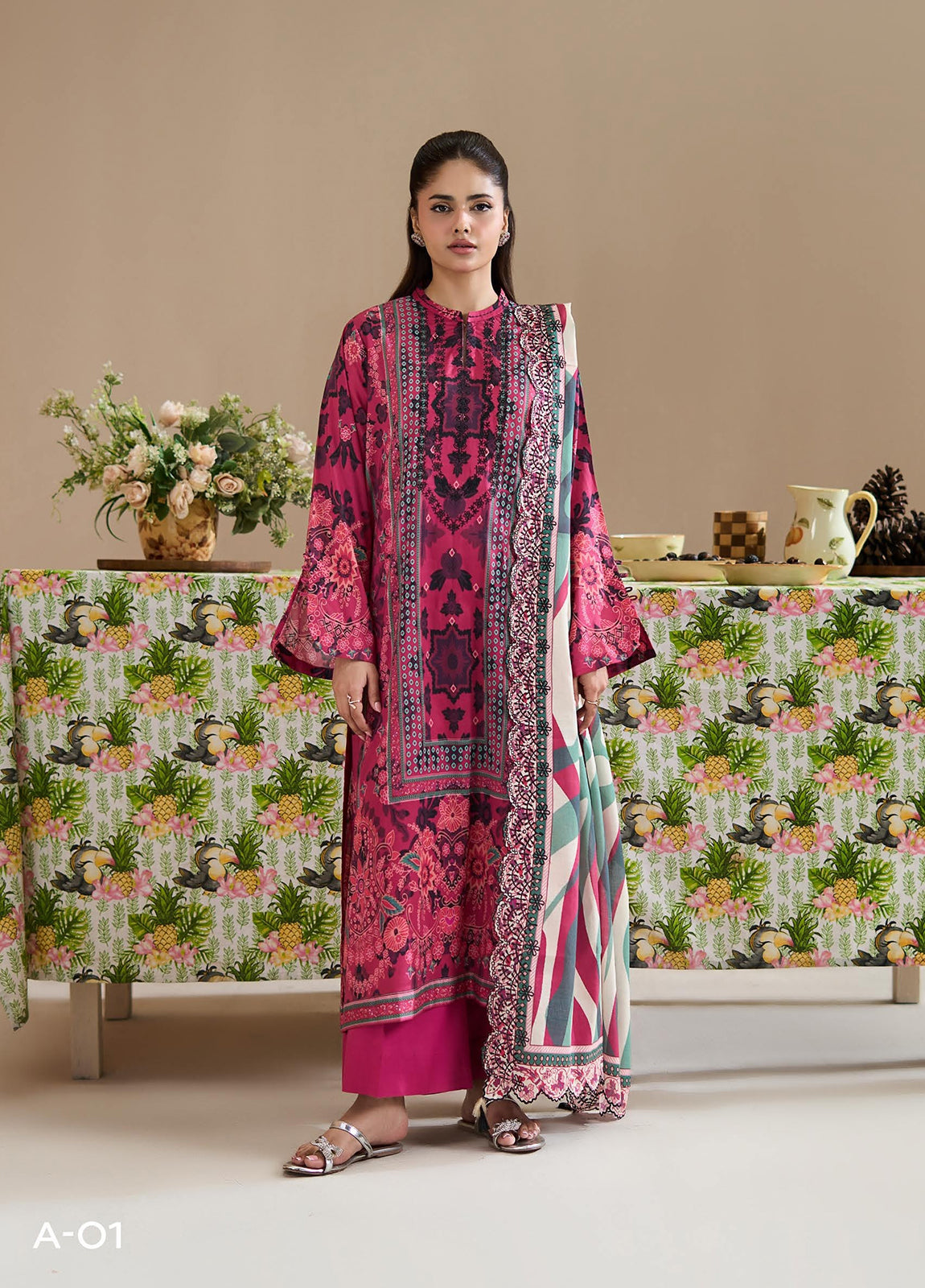 Hania By Binaas Premium Lawn Edition Vol 03 Unstitched 3Pcs