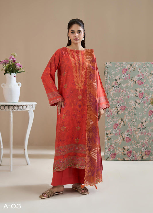 Hania By Binaas Premium Lawn Edition Vol 03 Unstitched 3Pcs