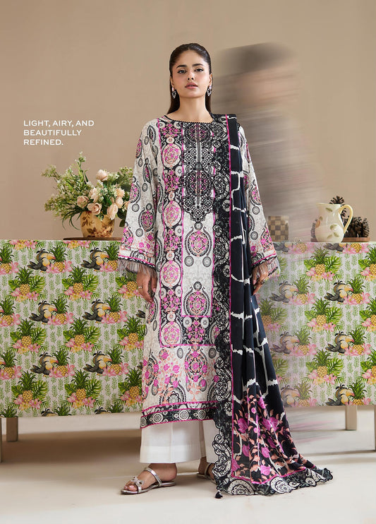 Hania By Binaas Premium Lawn Edition Vol 03 Unstitched 3Pcs