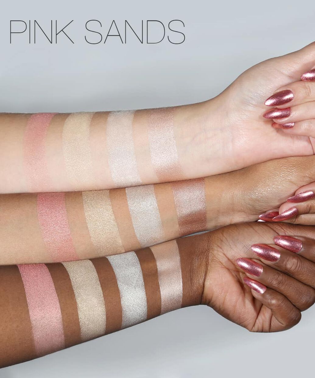 Huda Beauty 3D Cream and Powder Highlighter Palette-Pink Sands - Jotey