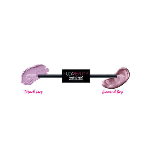 Huda Beauty Matte & Metal Eyeshadows-French Lace & Diamond Drip - Jotey