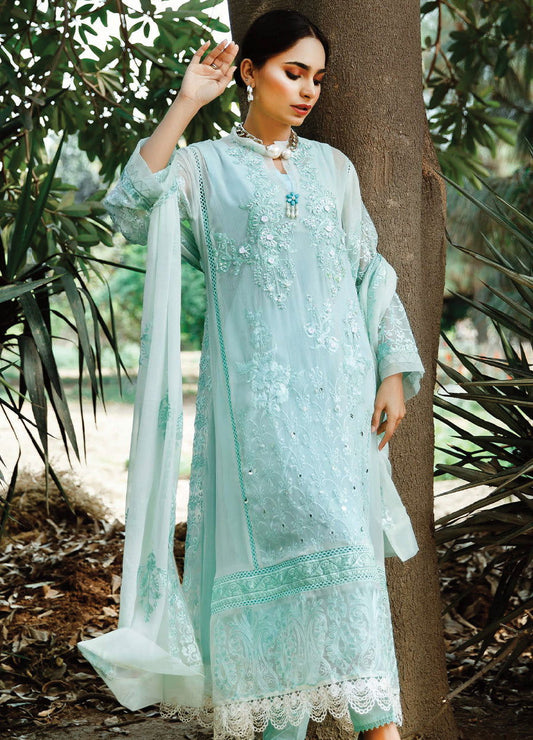 Husna Umar Chiffon Unstitched 3pcs - Jotey