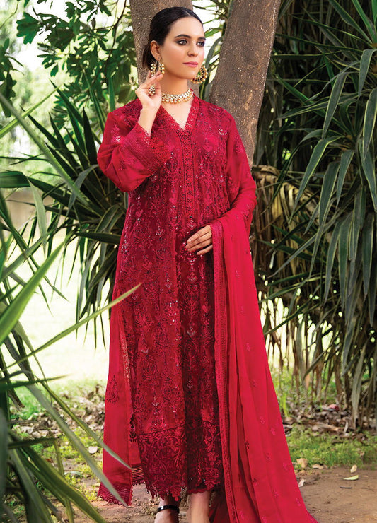 Husna Umar Chiffon Unstitched 3pcs - Jotey