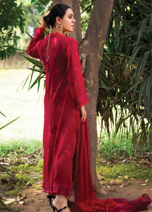 Husna Umar Chiffon Unstitched 3pcs - Jotey