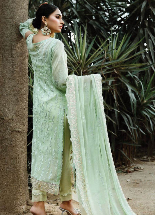Husna Umar Chiffon Unstitched 3pcs - Jotey