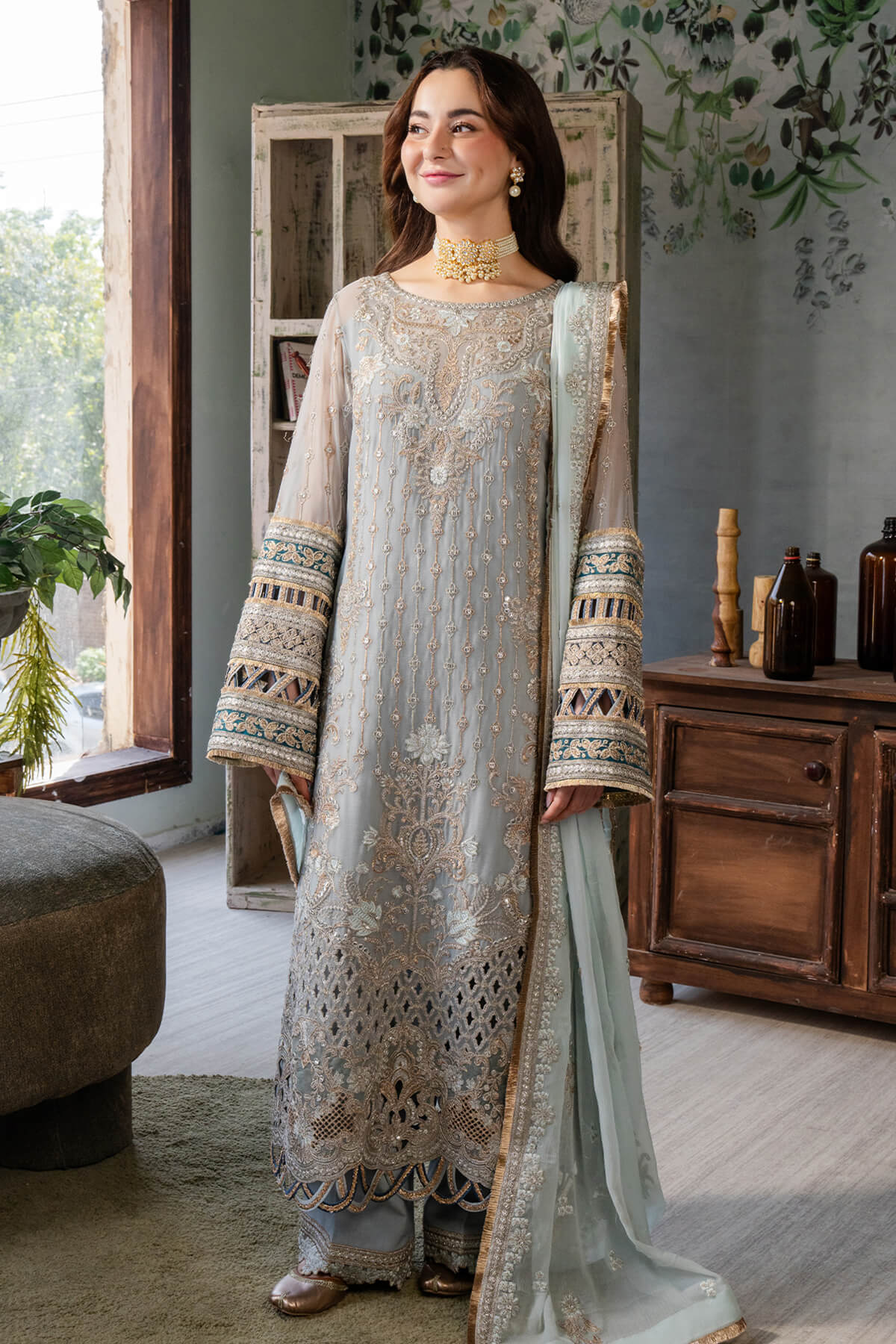 Naina By Imrozia Embroidered  Chiffon 3pcs