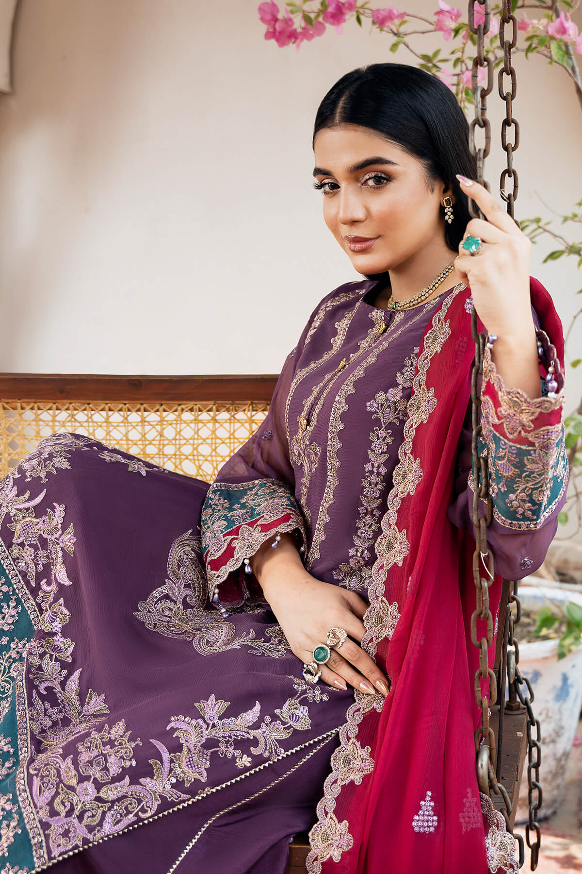 Sitarah By Serene Embroidered Luxury Chiffon Unstitched 3pcs