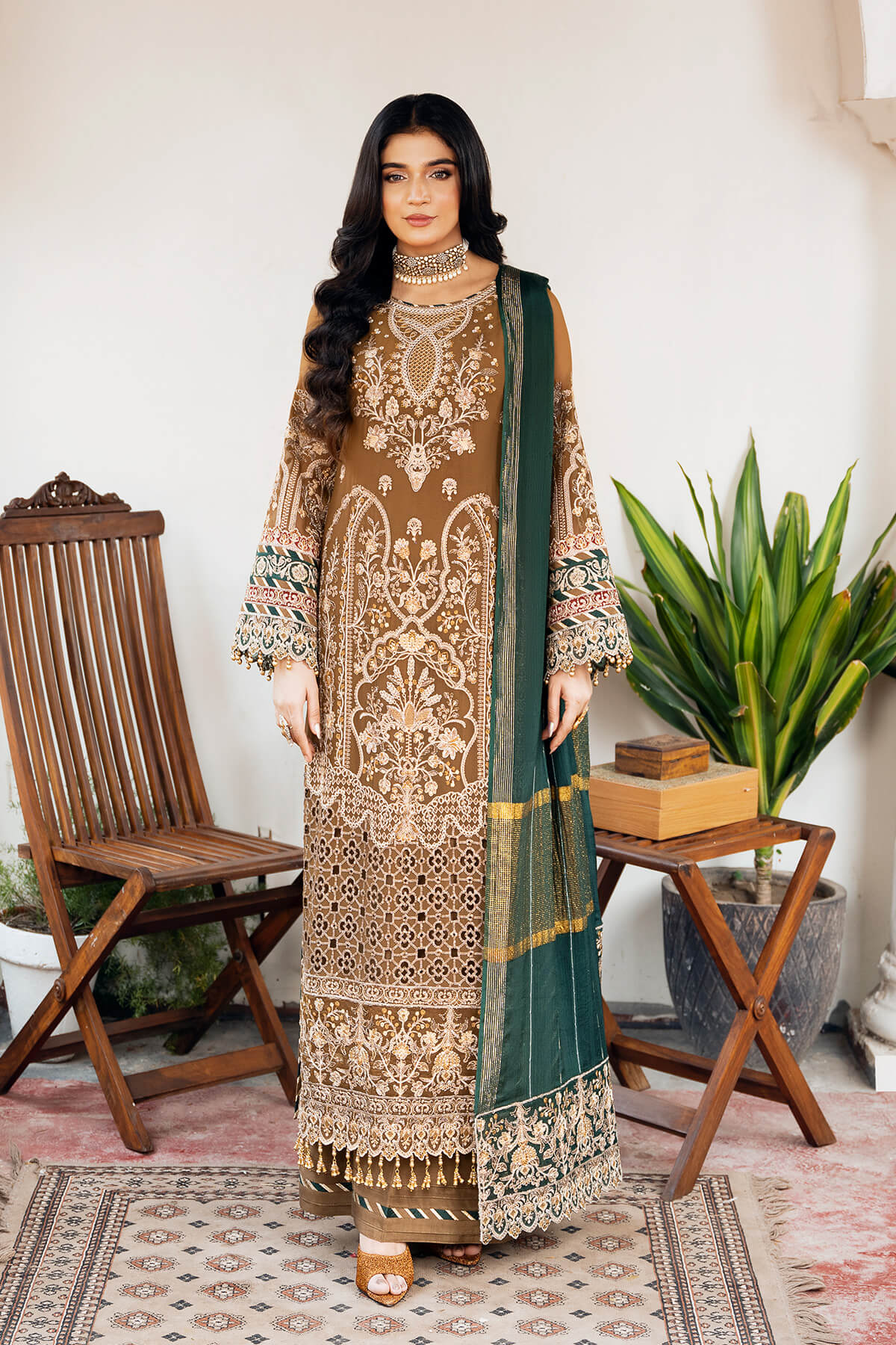 Sitarah By Serene Embroidered Luxury Chiffon Unstitched 3pcs