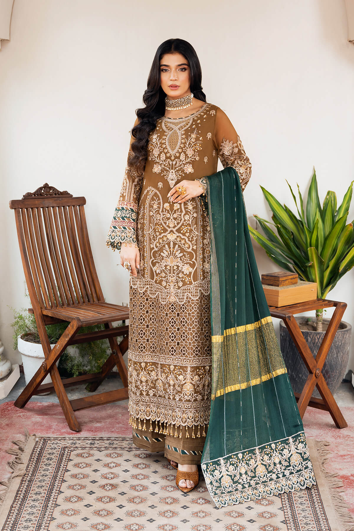 Sitarah By Serene Embroidered Luxury Chiffon Unstitched 3pcs