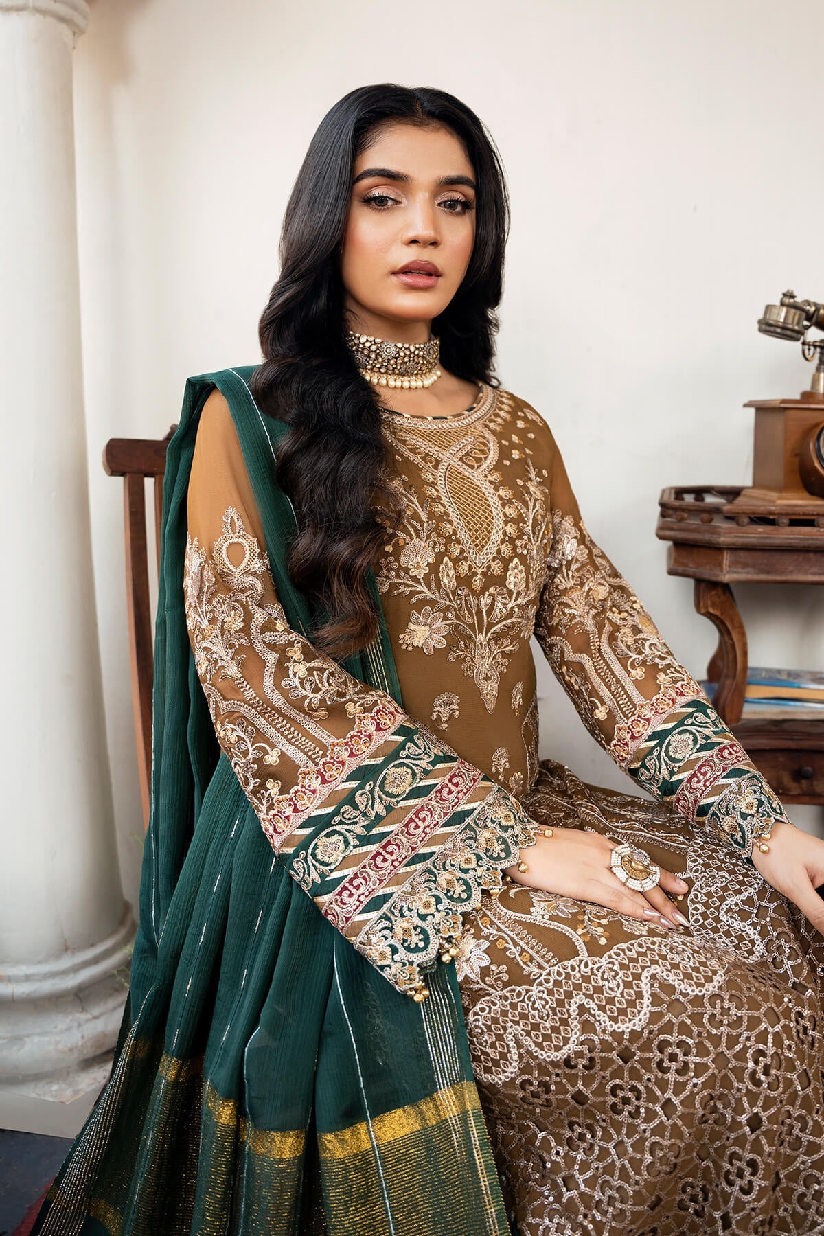 Sitarah By Serene Embroidered Luxury Chiffon Unstitched 3pcs