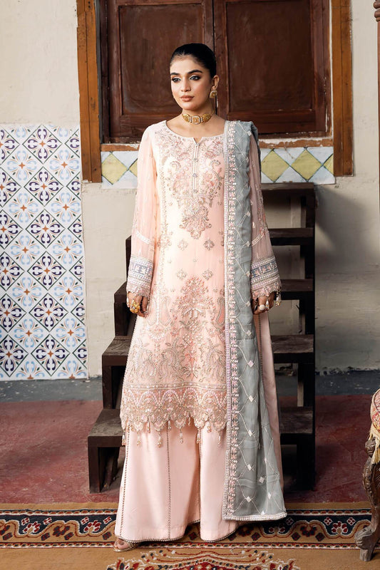 Sitarah By Serene Embroidered Luxury Chiffon Unstitched 3pcs - Jotey