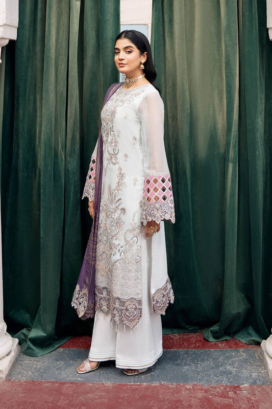 Sitarah By Serene Embroidered Luxury Chiffon Unstitched 3pcs - Jotey