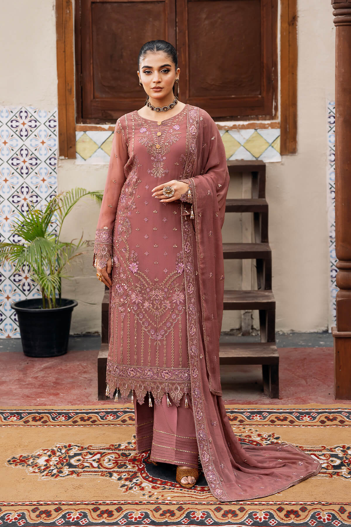 Sitarah By Serene Embroidered Luxury Chiffon Unstitched 3pcs