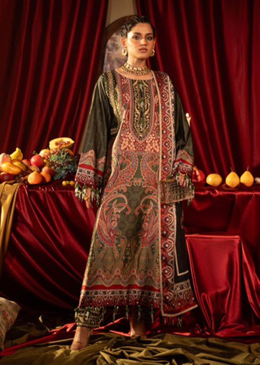 Roohi Silk Embroidered Unstitched 3pcs