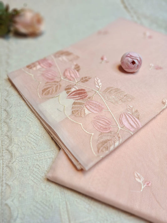 Indian Embroidered Organza Sharee