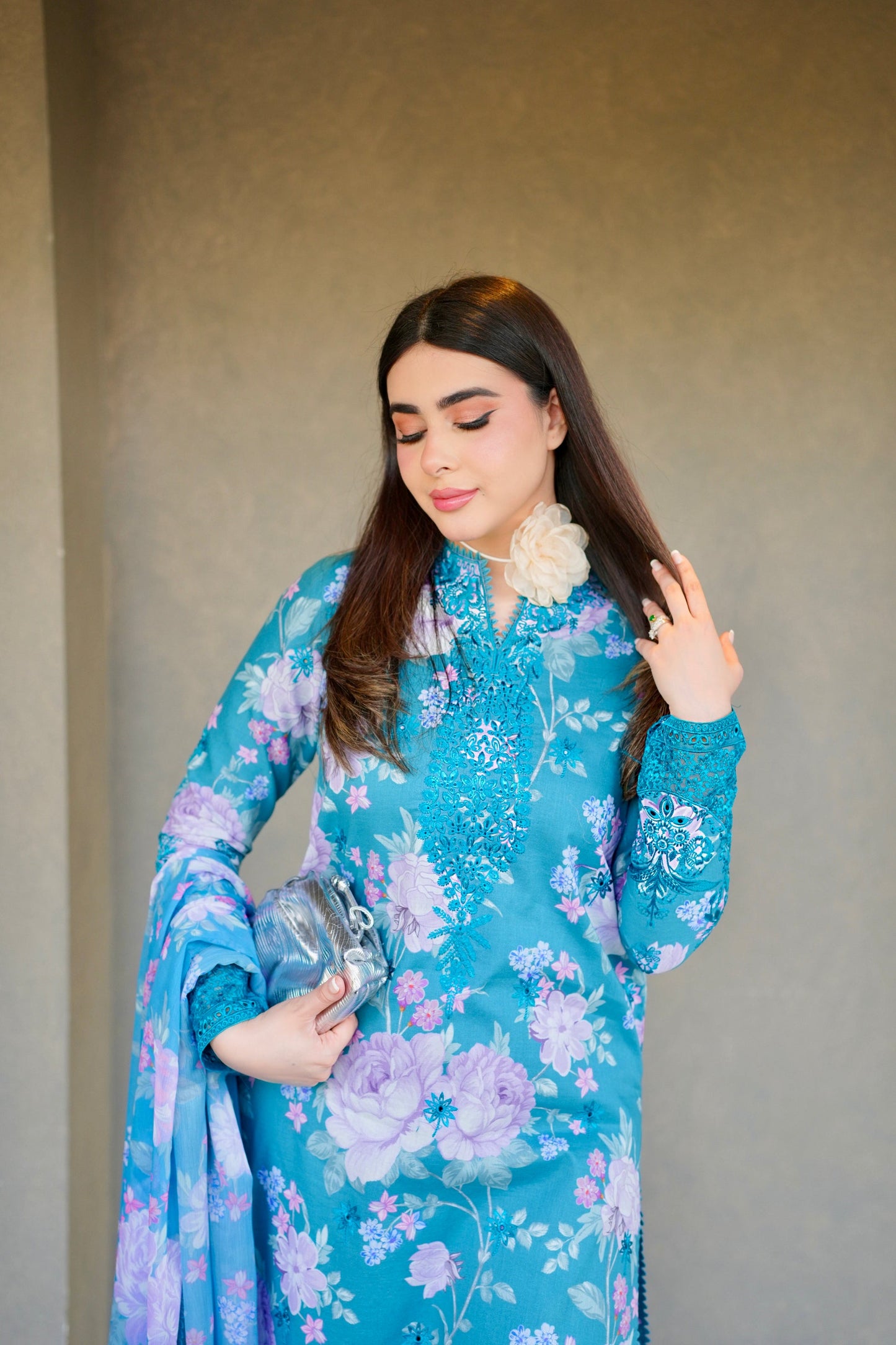 AYZEL The Bare Minimum Embroidered Unstitched Lawn 3pcs