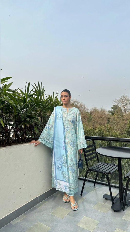 AYZEL The Bare Minimum Embroidered Unstitched Lawn 3pcs