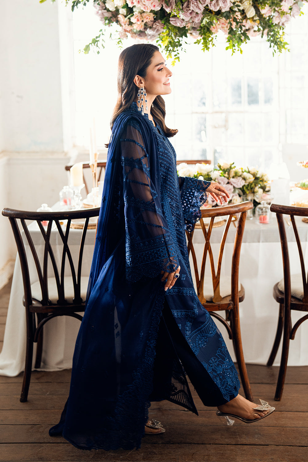 Azure Luxe'25 Embroidered Chiffon Unstitched 3pcs