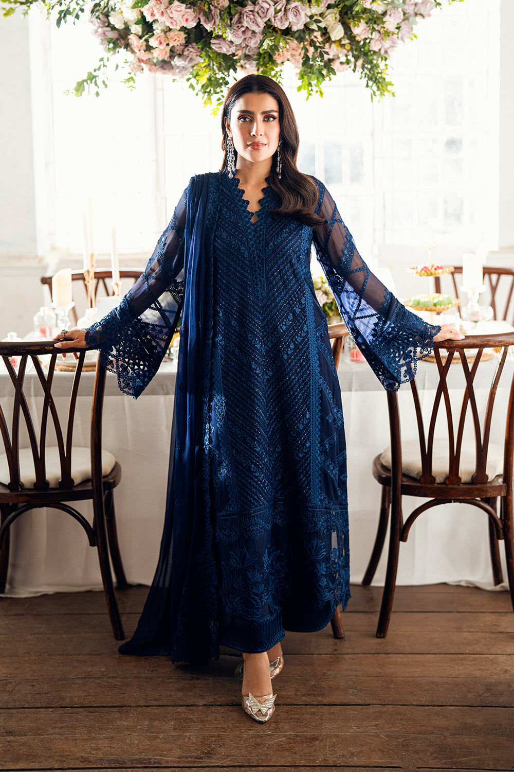 Azure Luxe'25 Embroidered Chiffon Unstitched 3pcs