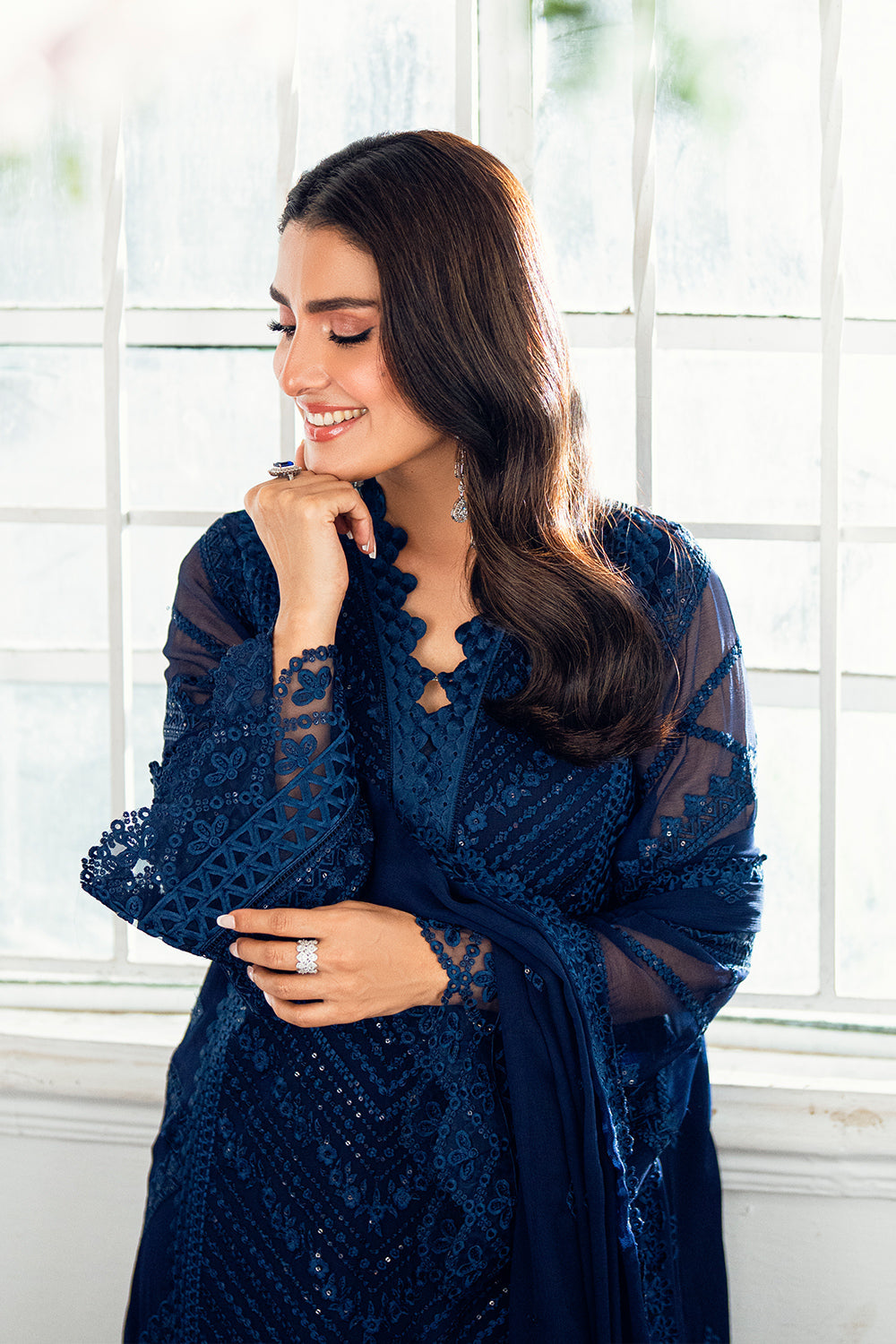 Azure Luxe'25 Embroidered Chiffon Unstitched 3pcs