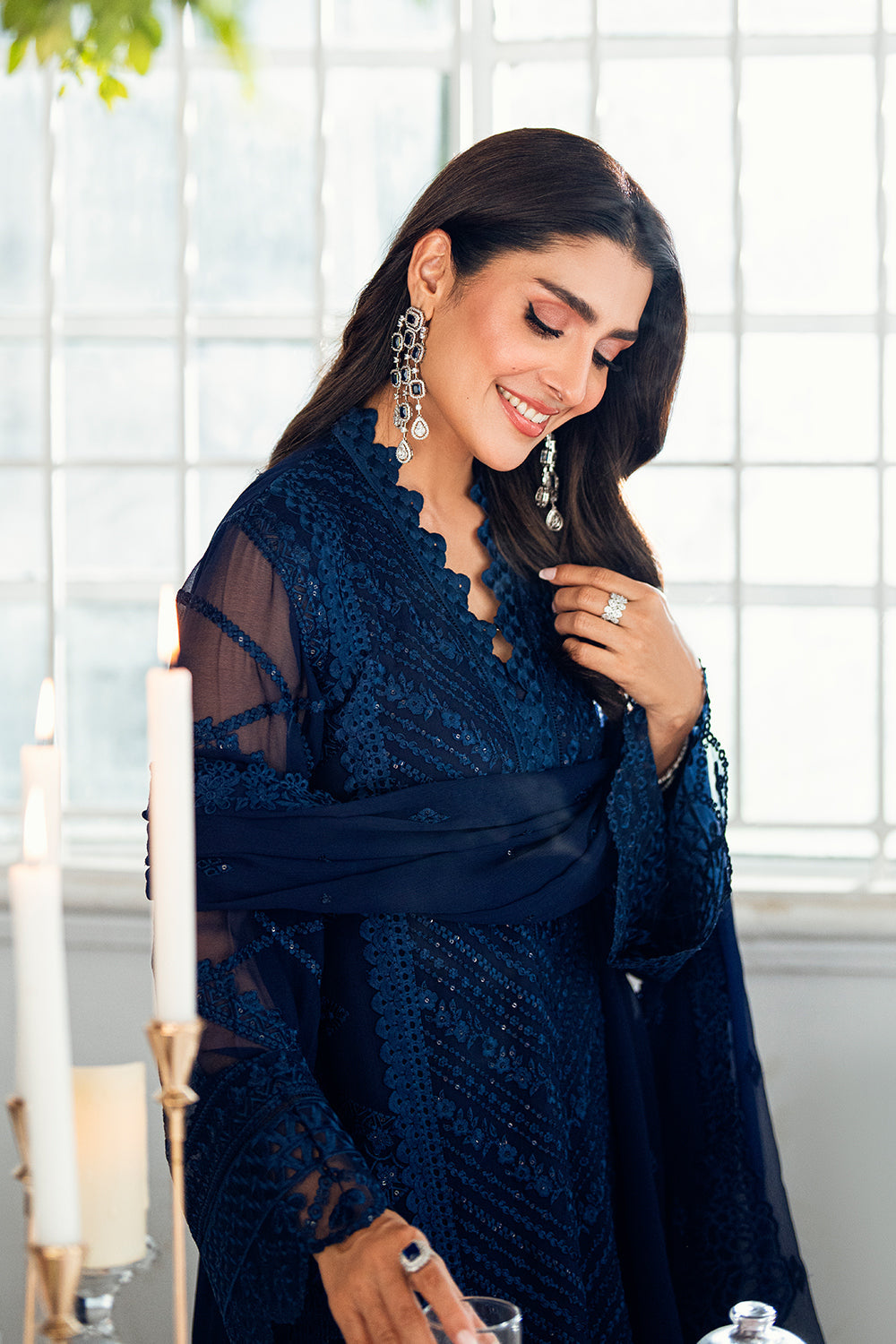 Azure Luxe'25 Embroidered Chiffon Unstitched 3pcs