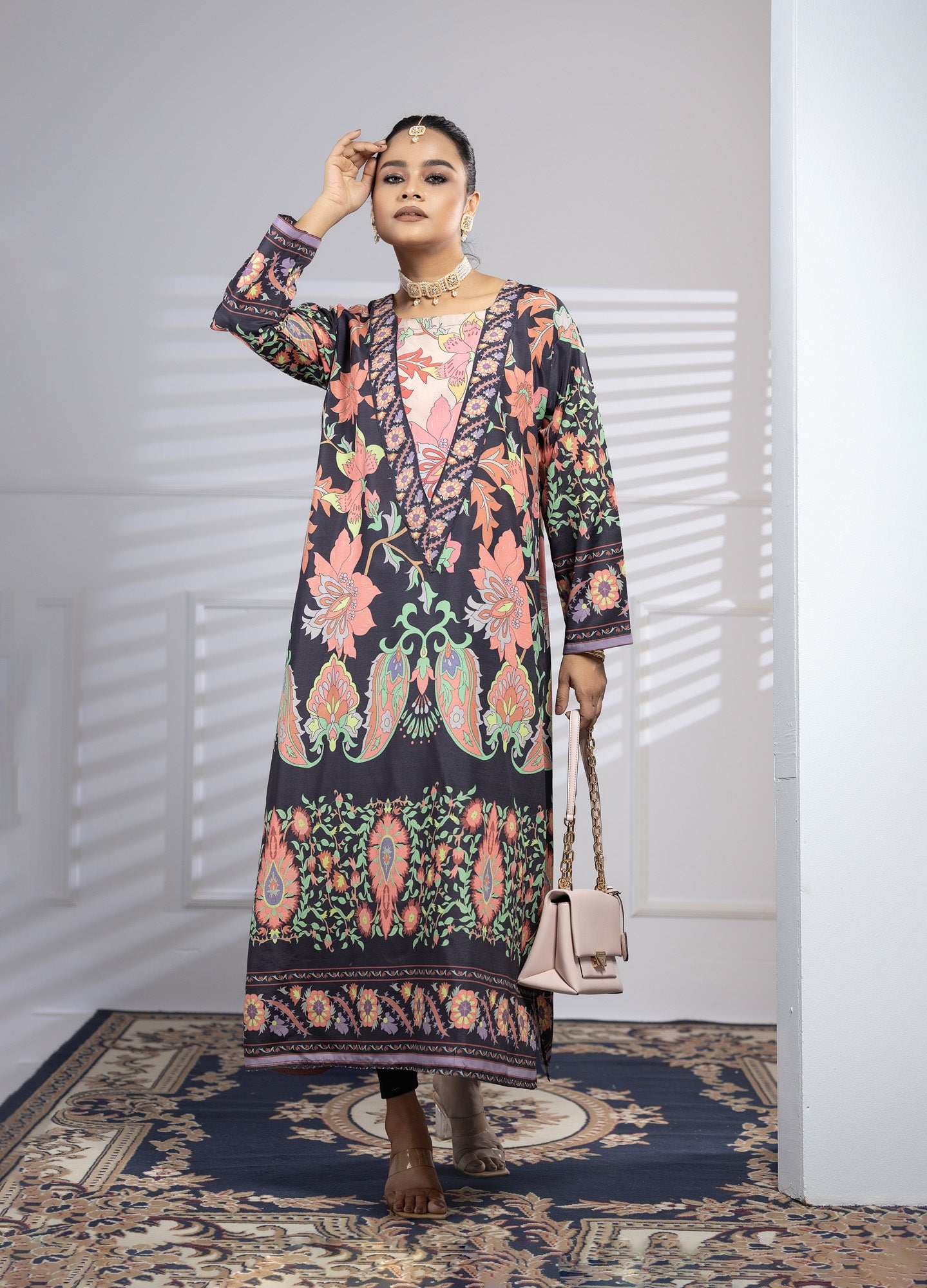 Printed Premium Soft Silk Ready To Ware Kaftan Vol-02
