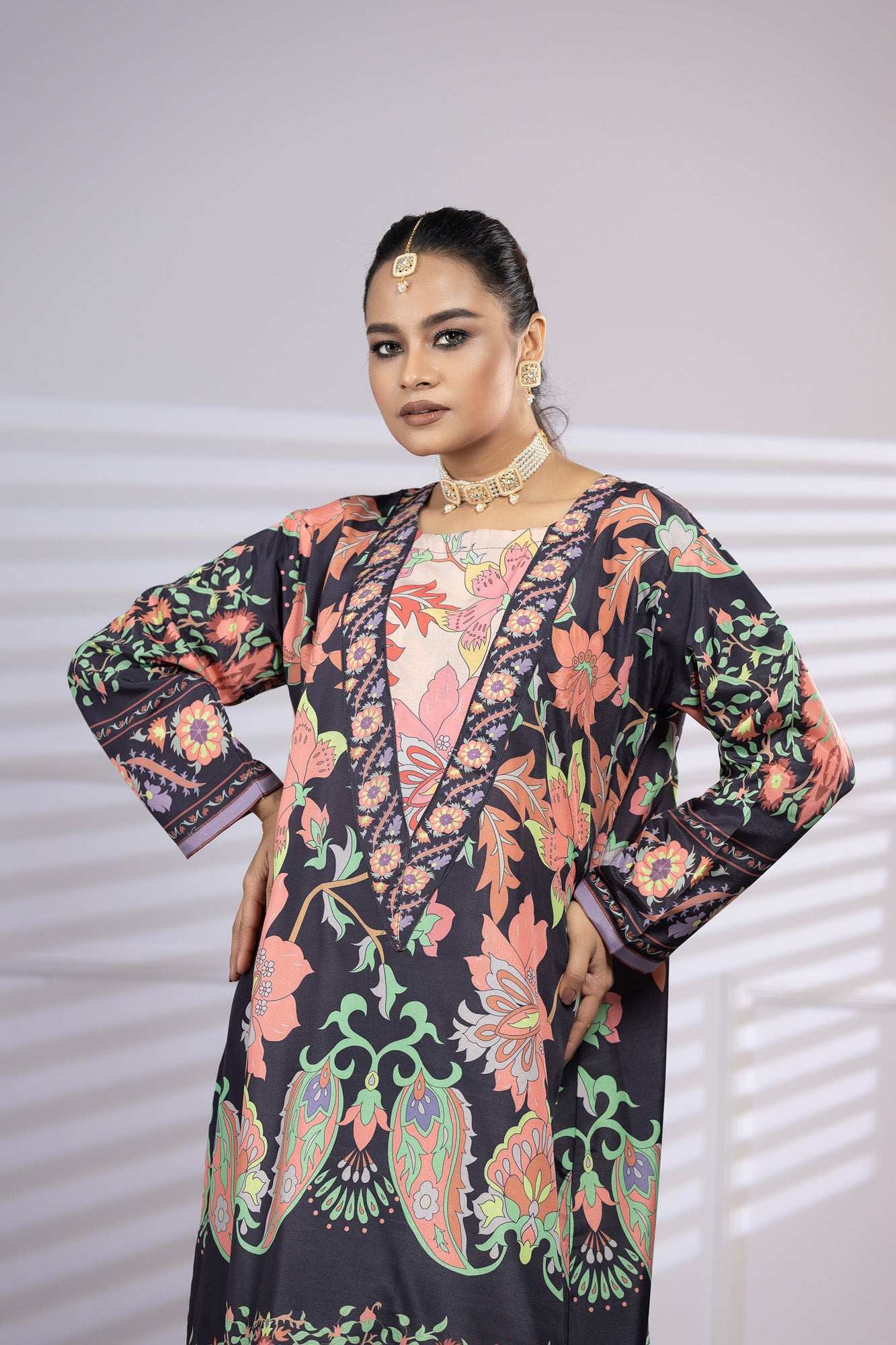 Printed Premium Soft Silk Ready To Ware Kaftan Vol-02