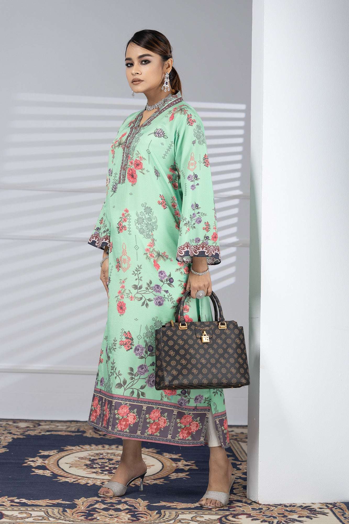 Printed Premium Soft Silk Ready To Ware Kaftan Vol-02