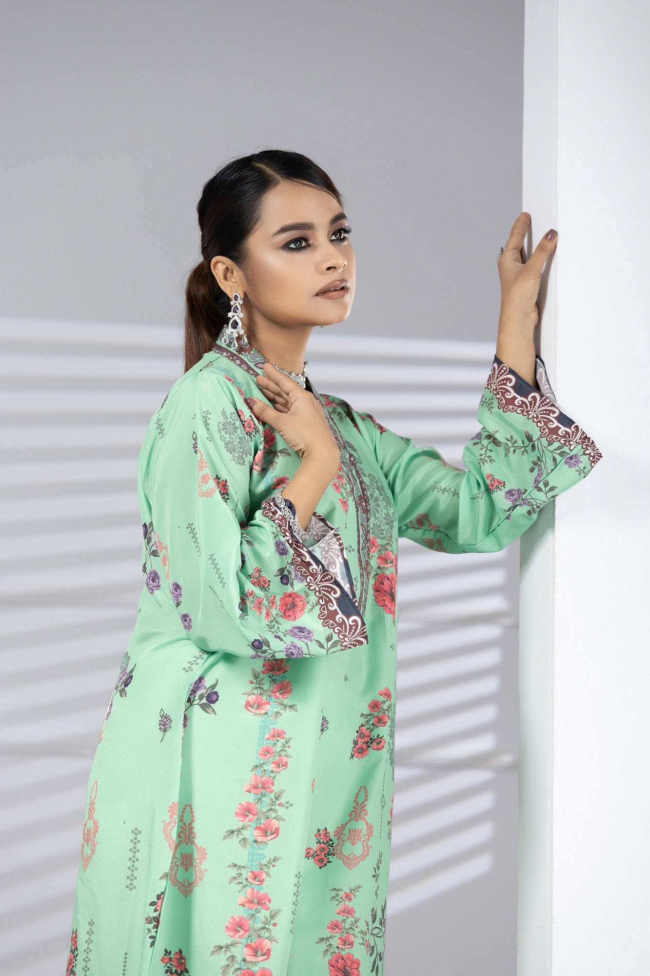 Printed Premium Soft Silk Ready To Ware Kaftan Vol-02