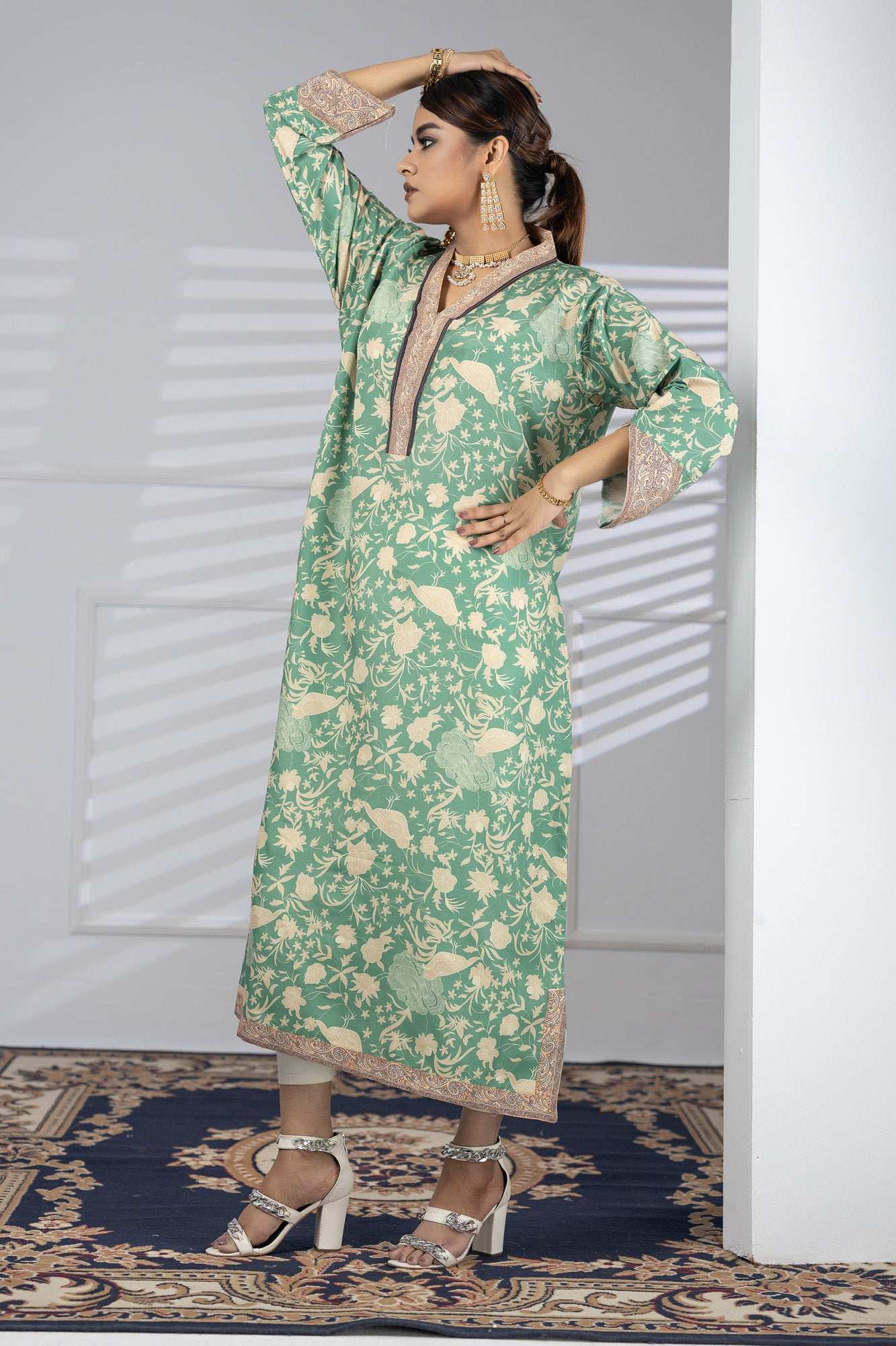 Printed Premium Soft Silk Ready To Ware Kaftan Vol-02