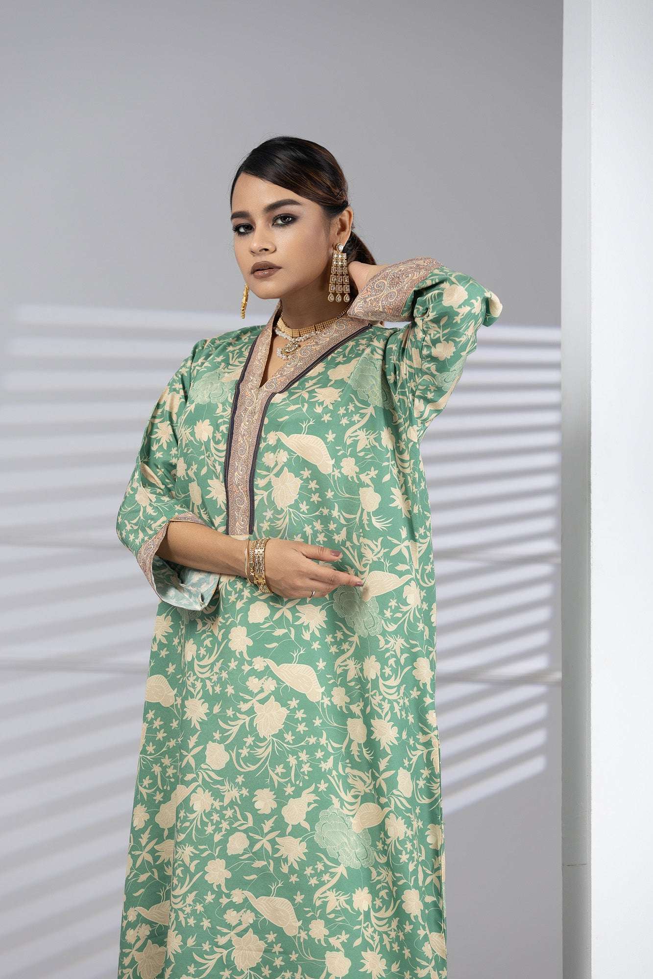 Printed Premium Soft Silk Ready To Ware Kaftan Vol-02