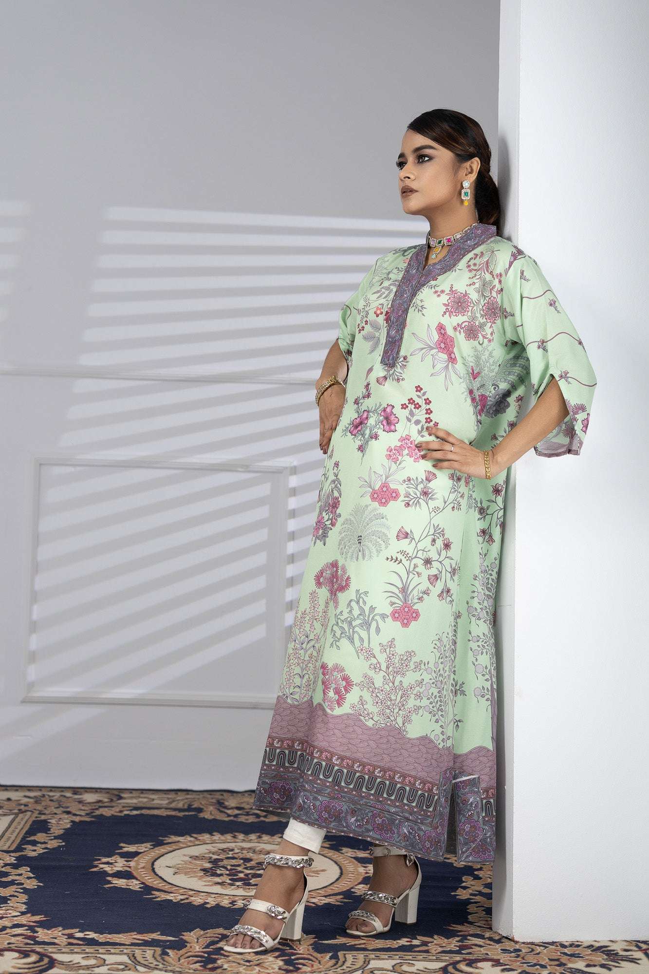 Printed Premium Soft Silk Ready To Ware Kaftan Vol-02