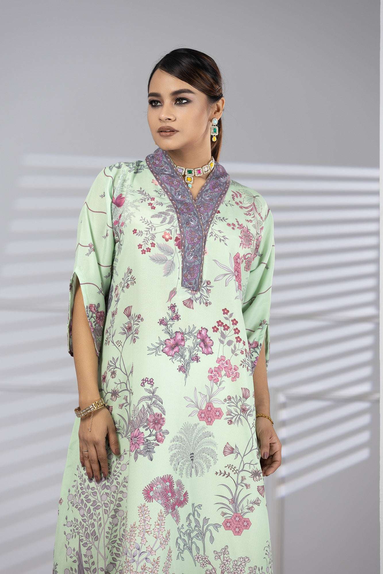 Printed Premium Soft Silk Ready To Ware Kaftan Vol-02
