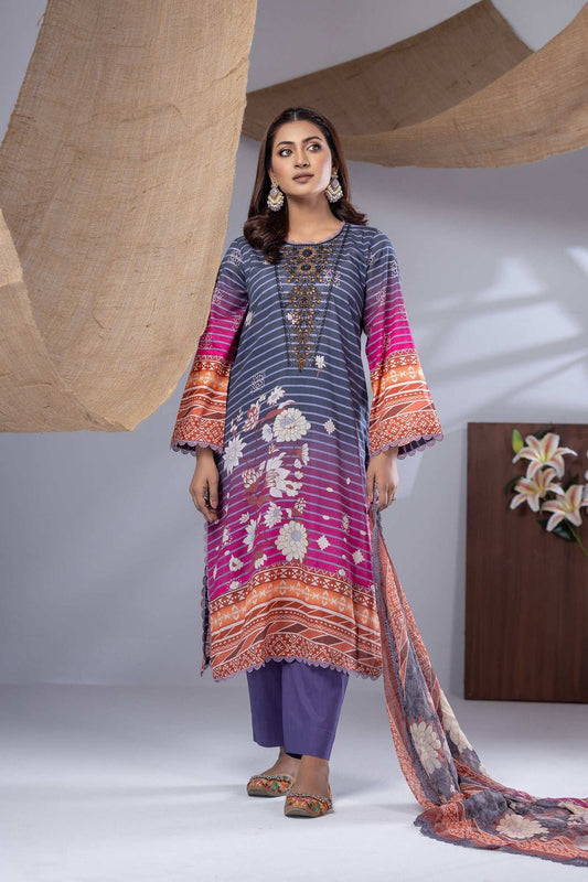 Aiza Embroidered & Sequence Work Unstitched 3pcs