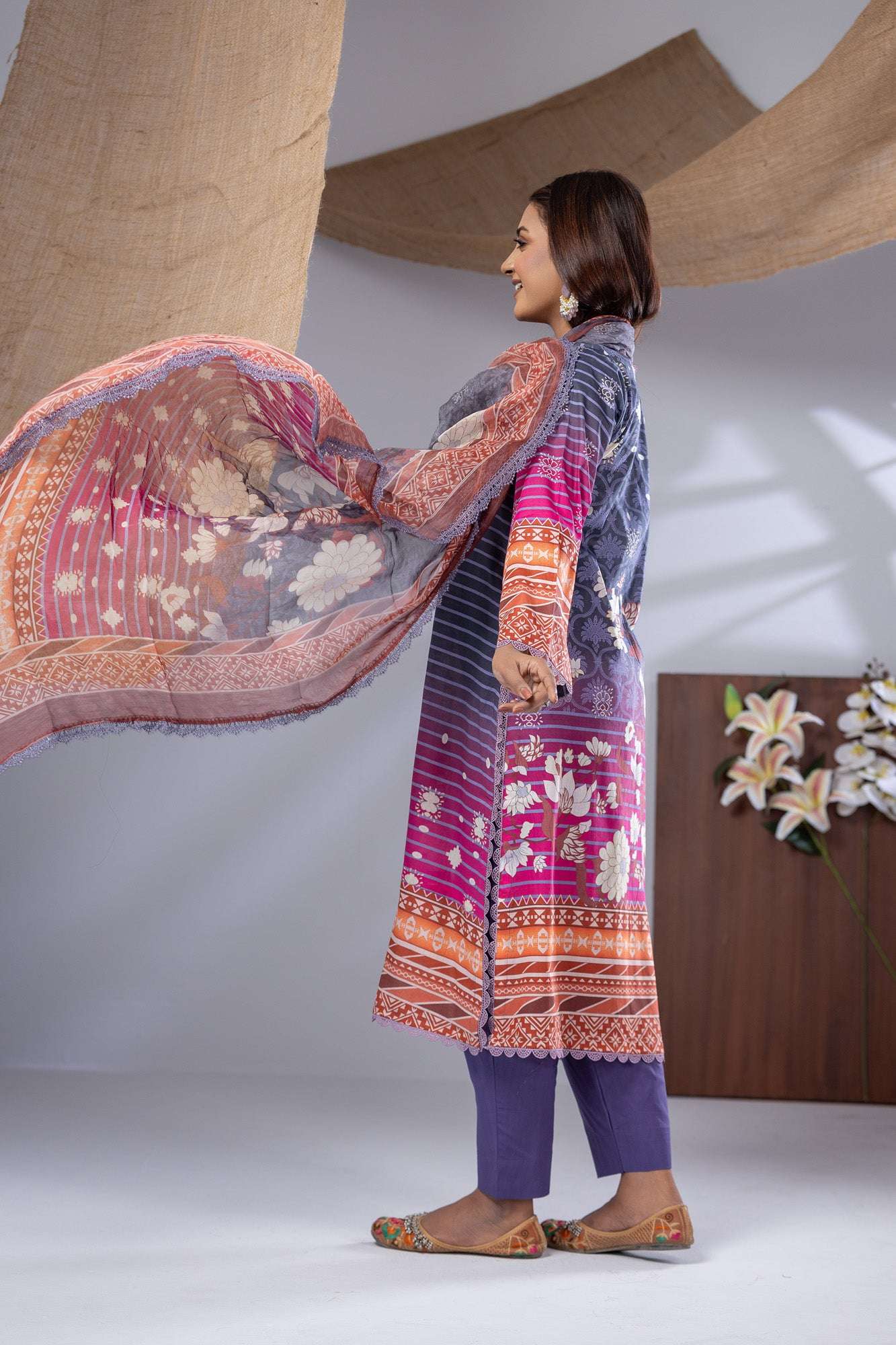 Aiza Embroidered & Sequence Work Unstitched 3pcs