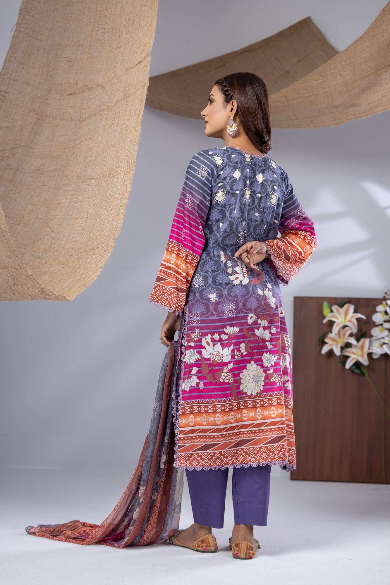 Aiza Embroidered & Sequence Work Unstitched 3pcs