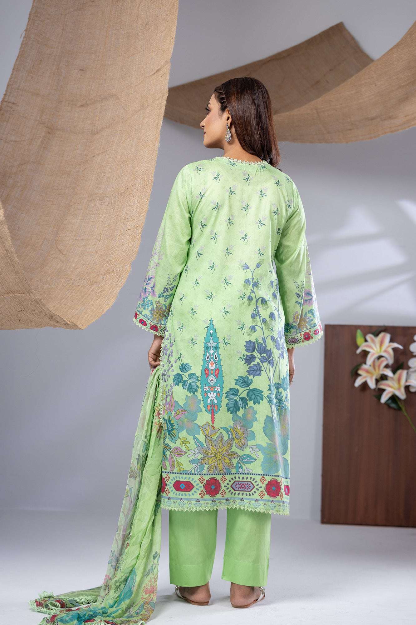 Aiza Embroidered & Sequence Work Unstitched 3pcs