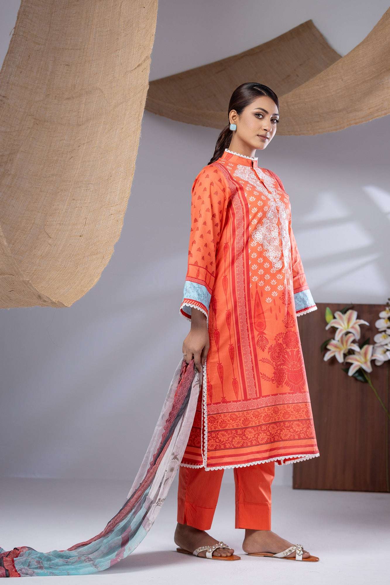 Aiza Embroidered & Sequence Work Unstitched 3pcs