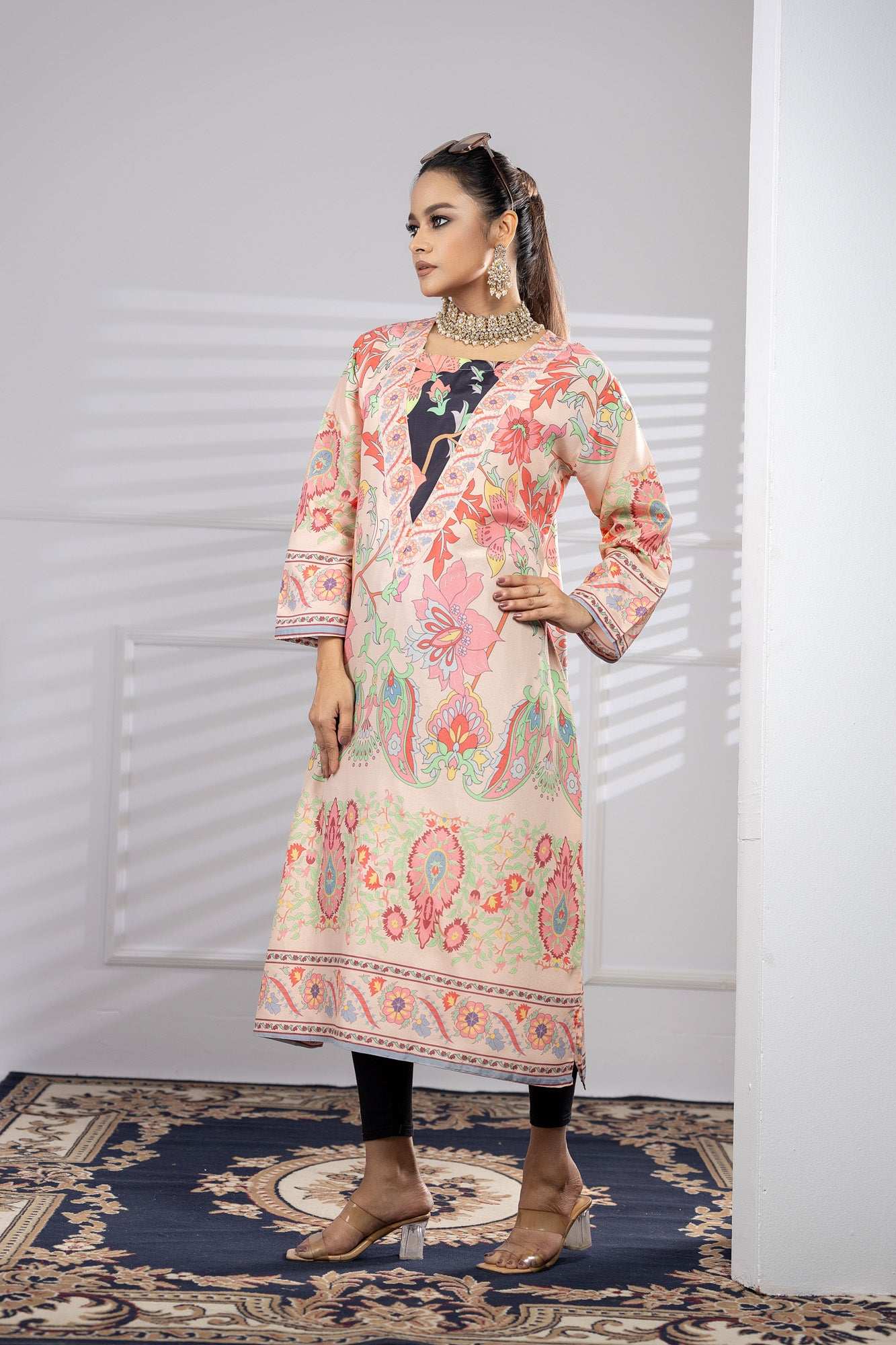 Printed Premium Soft Silk Ready To Ware Kaftan Vol-02