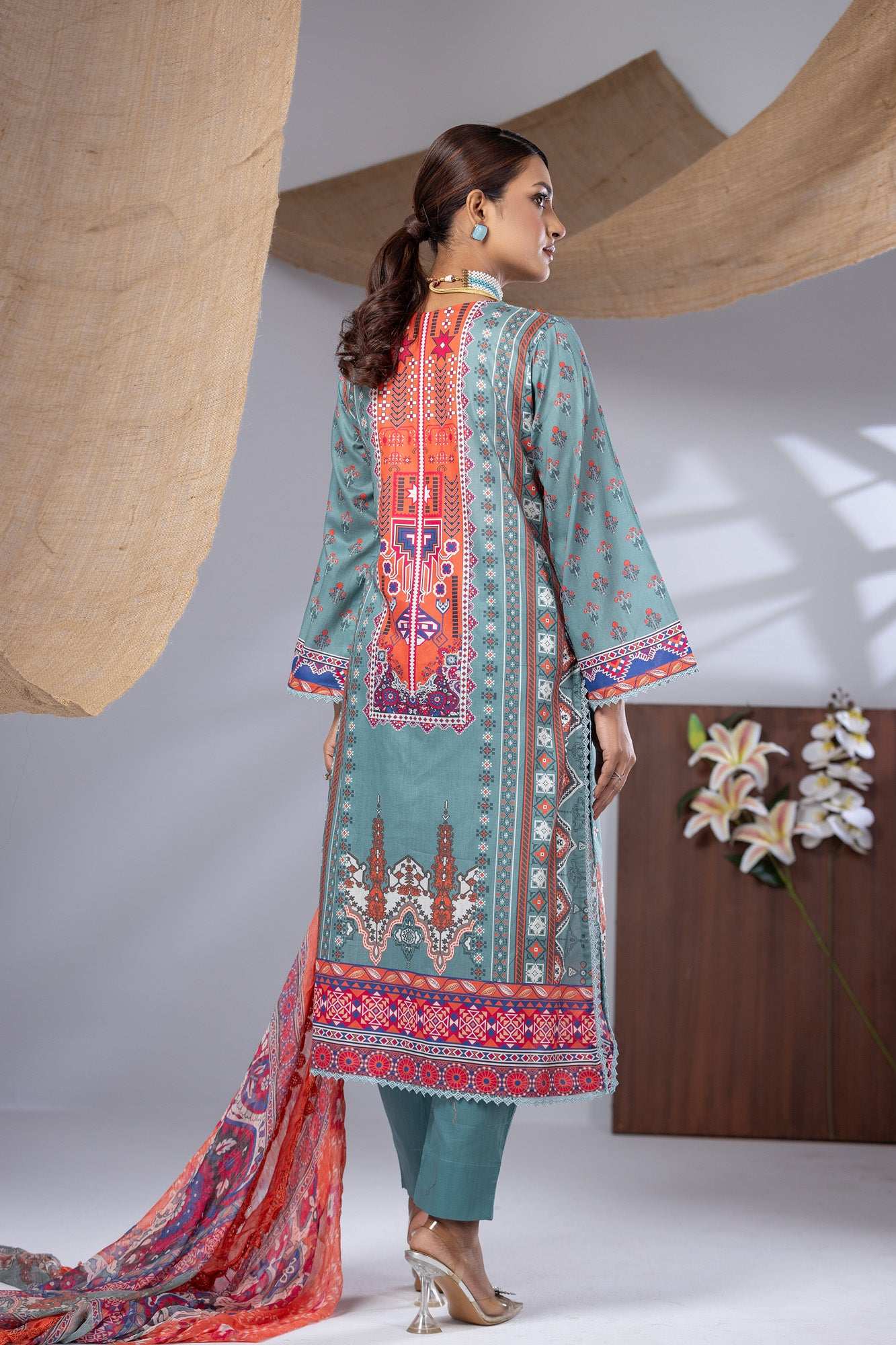Aiza Embroidered & Sequence Work Unstitched 3pcs