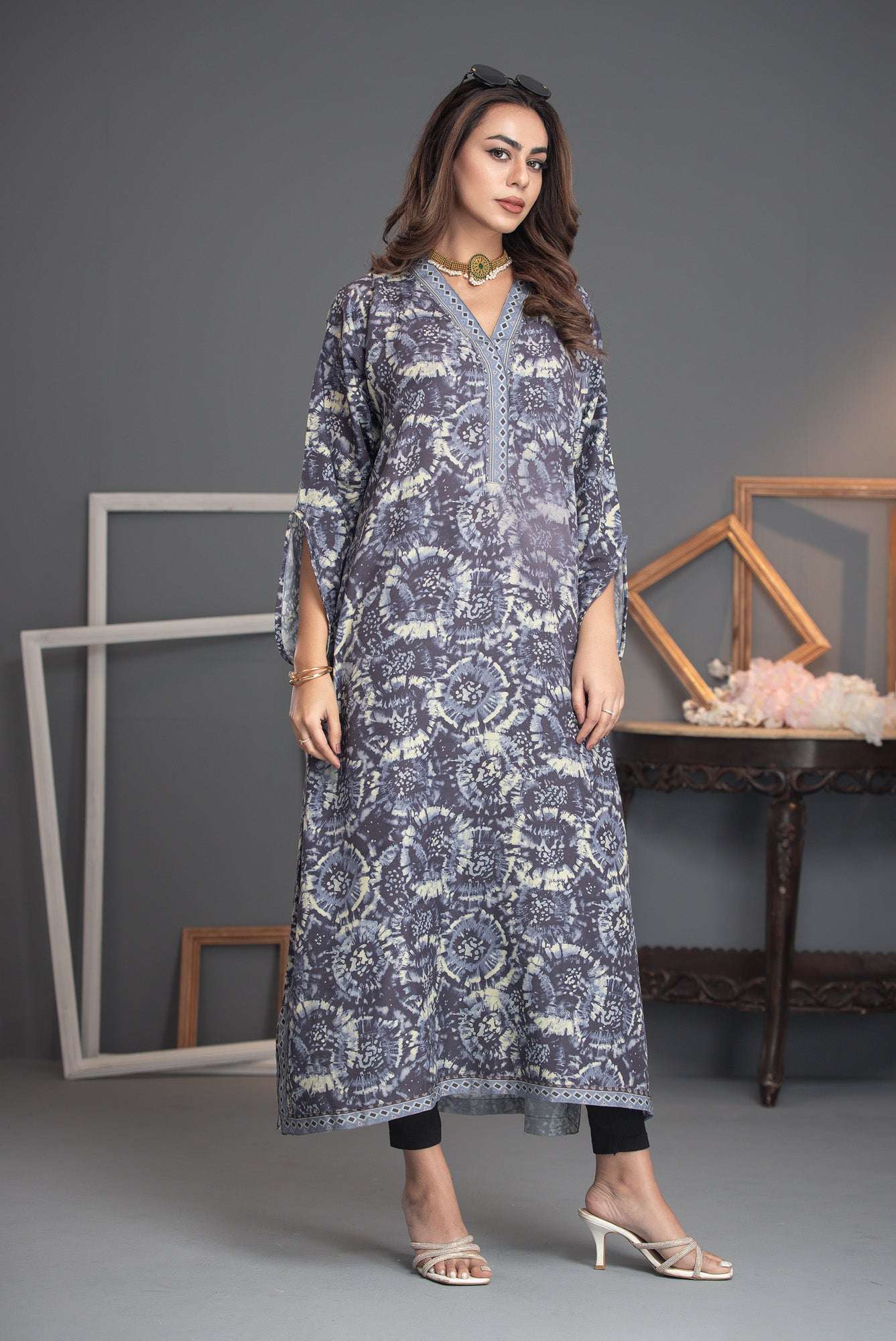 Printed Premium Soft Silk Stitched Kaftan Vol-01