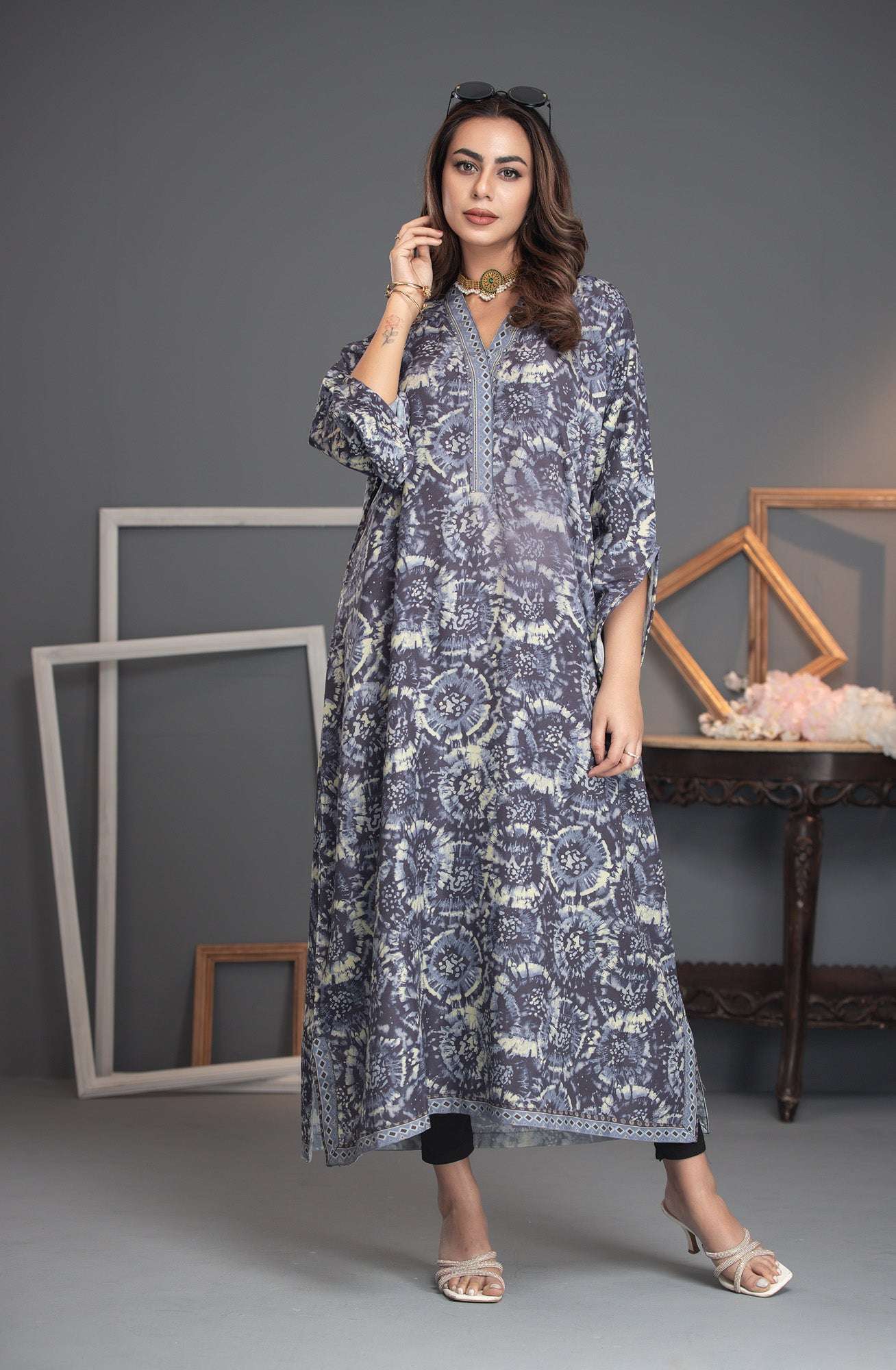 Printed Premium Soft Silk Stitched Kaftan Vol-01