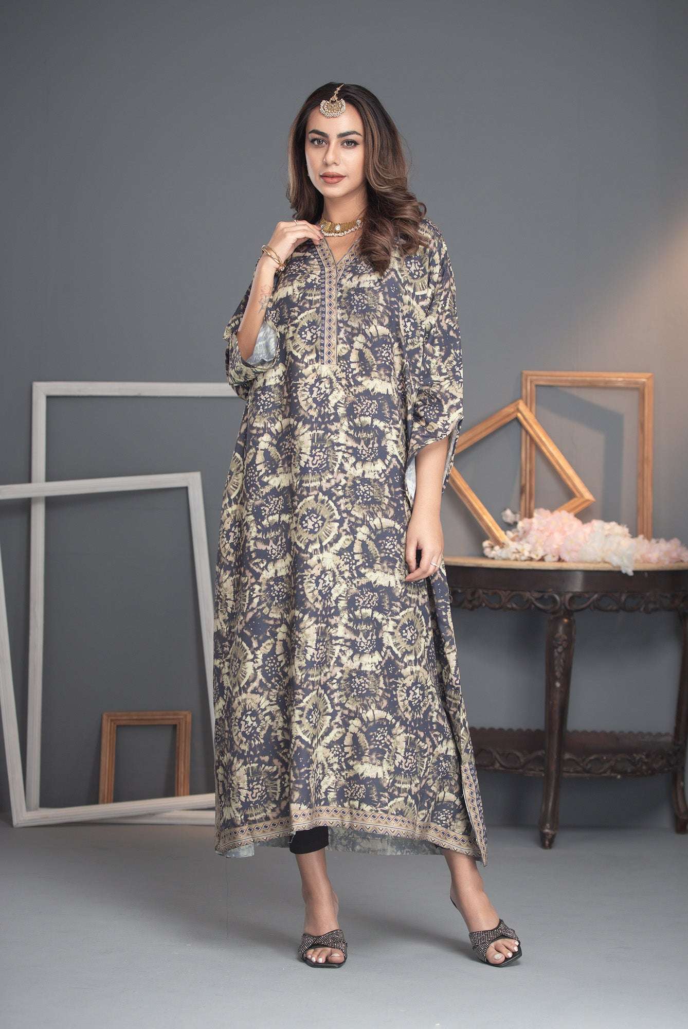 Printed Premium Soft Silk Stitched Kaftan Vol-01
