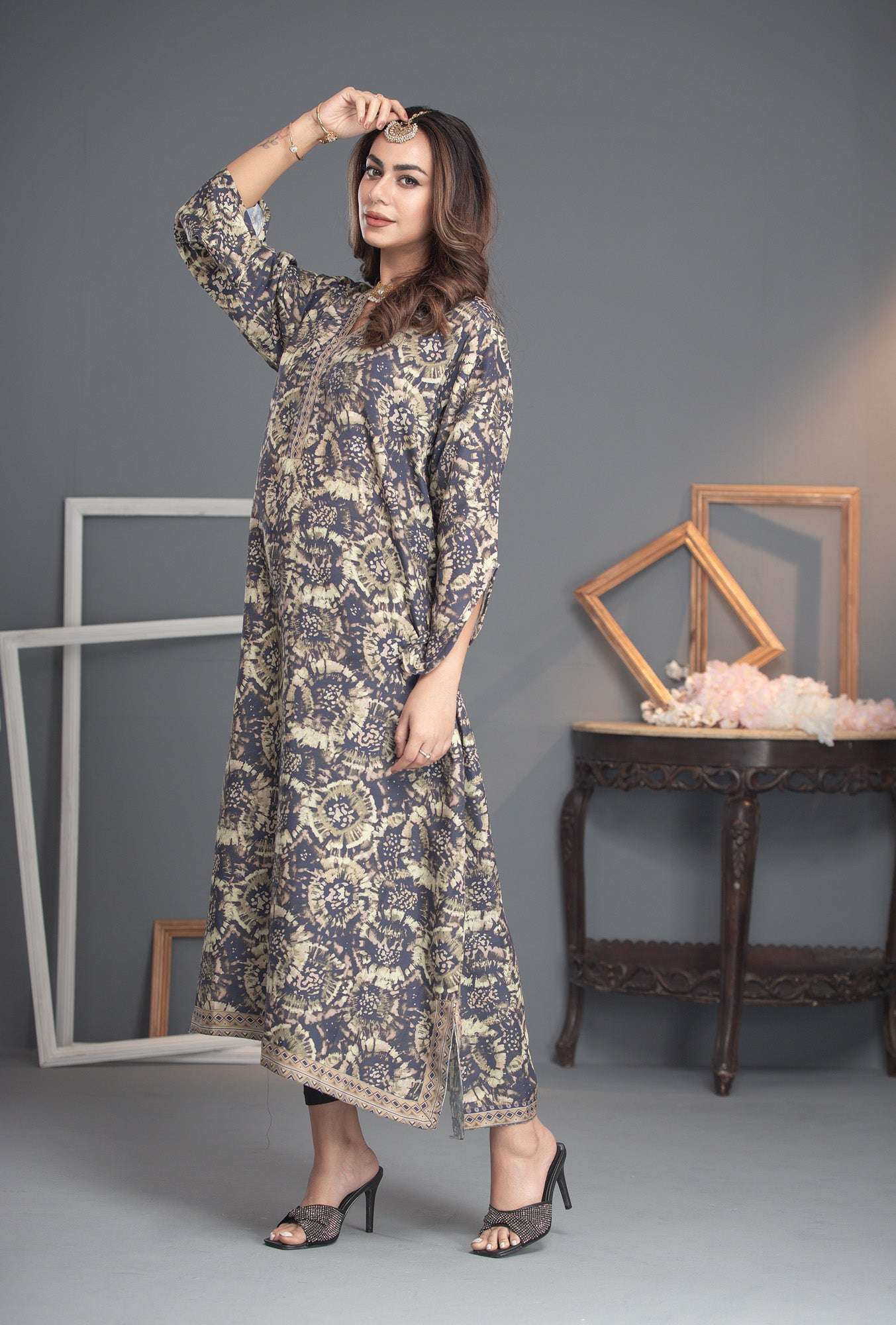 Printed Premium Soft Silk Stitched Kaftan Vol-01
