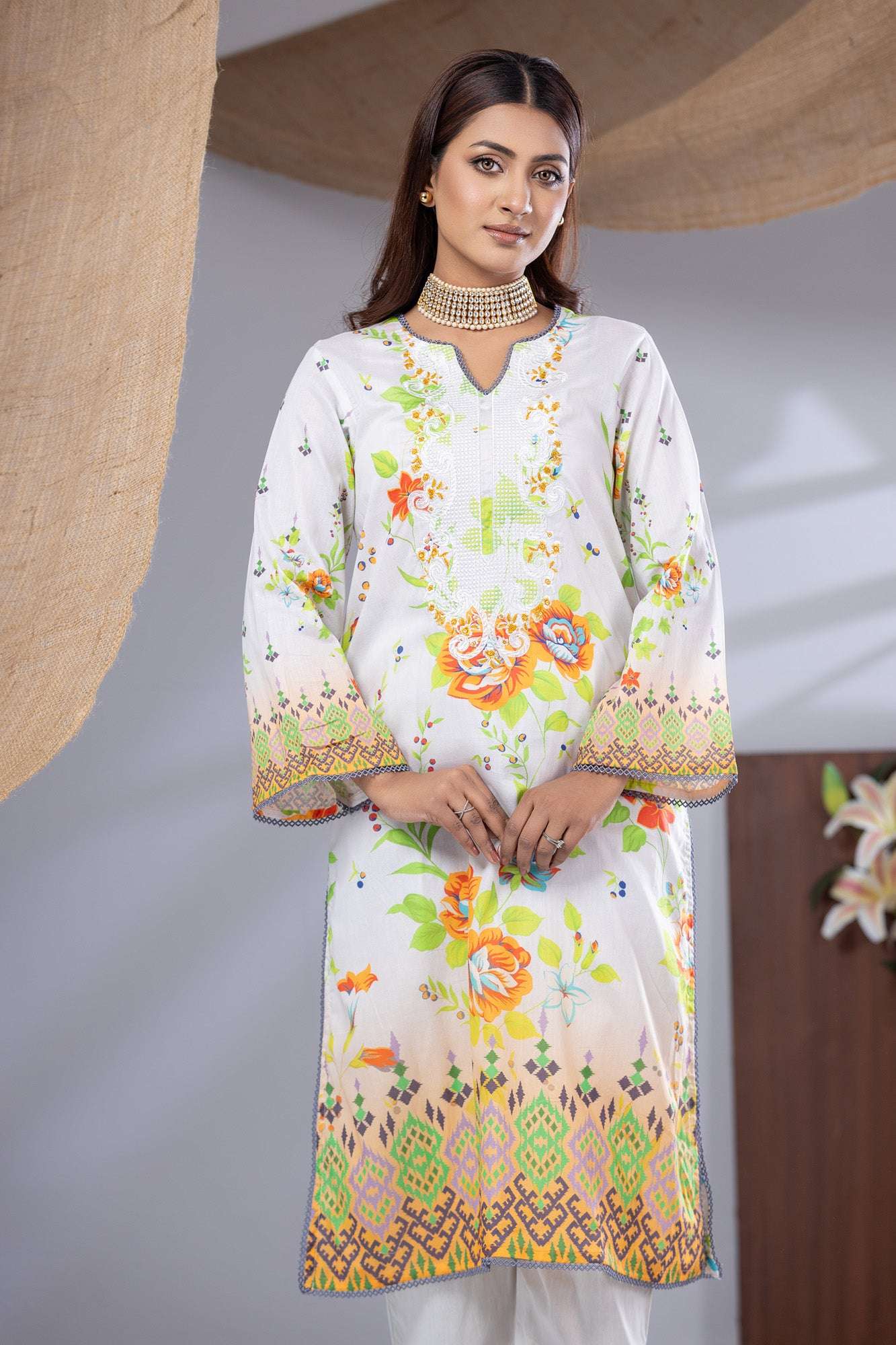 Aiza Embroidered & Sequence Work Unstitched 3pcs